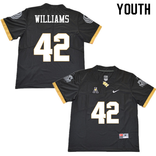 Youth #42 Tyler Williams UCF Knights College Football Jerseys Sale-Black - Click Image to Close